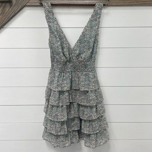 STORIA Gabi Green Floral Mini Dress - Size Medium - NWT